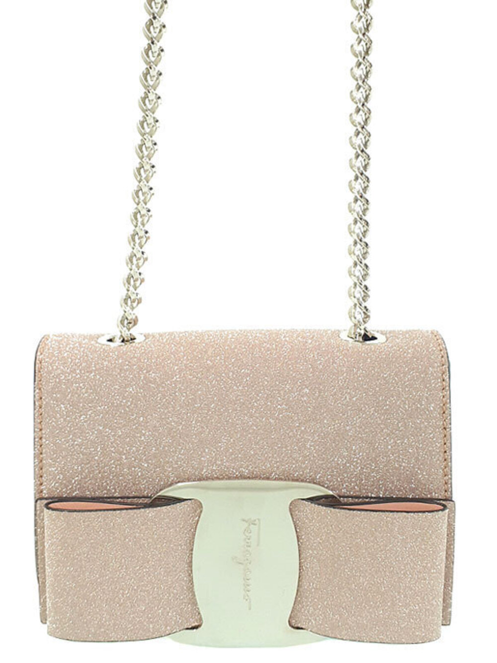 Salvatore Ferragamo Vara Ribbon Chain Shoulder Bag